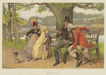 Flørt (chromolitho)
